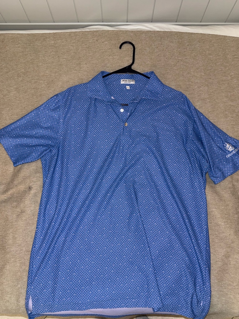 Peter Millar Men’s Blue Patterned Polo